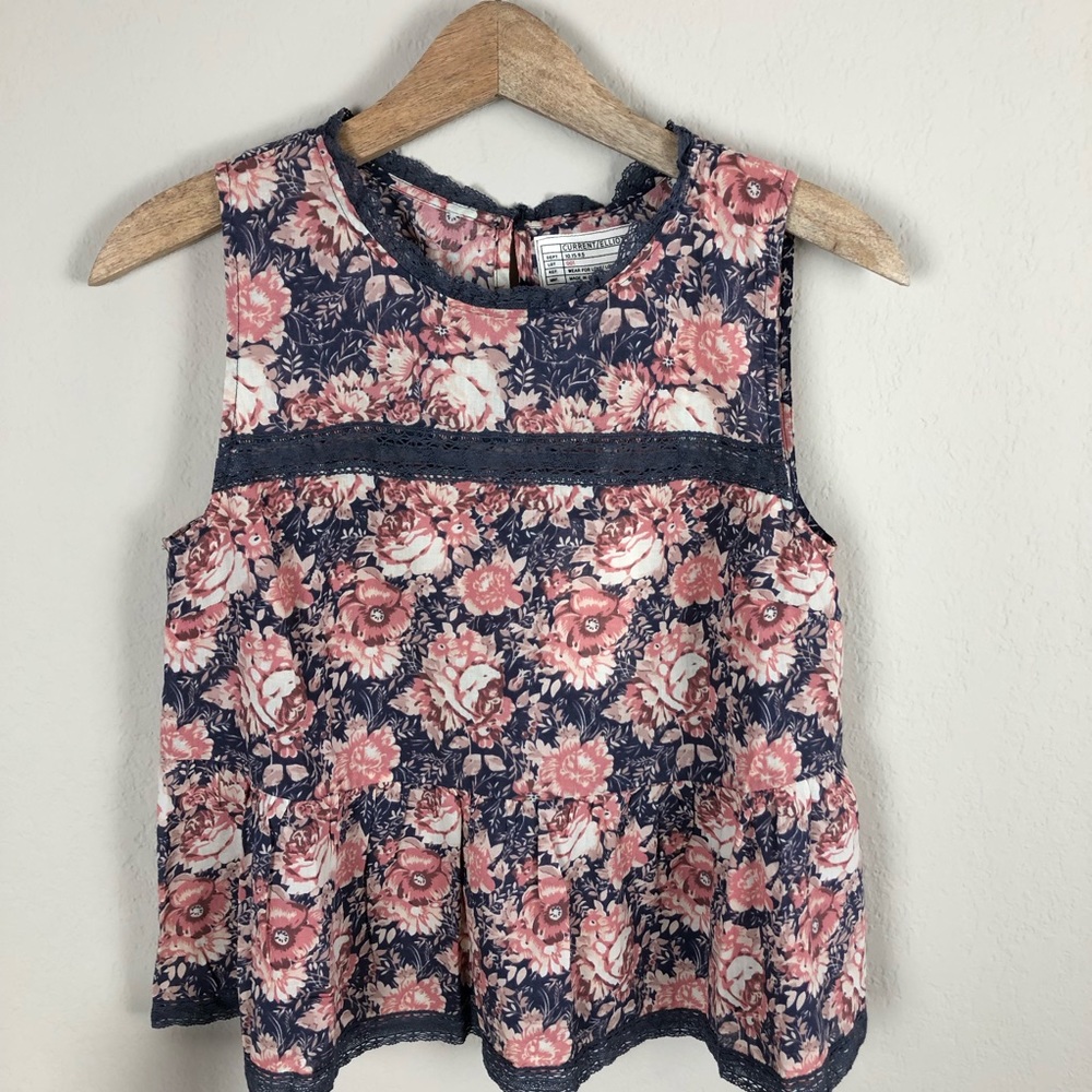 Current Elliot floral sleeveless blouse